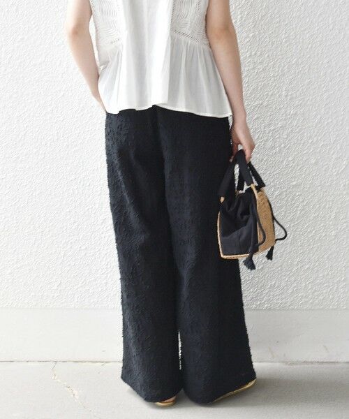 SHIPS / シップス その他パンツ | 《予約》SHIPS any:〈手洗い可能〉メッシュ ジャカード イージー ワイド パンツ | 詳細6