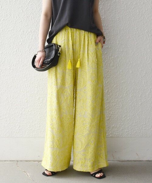 SHIPS / シップス その他パンツ | 《予約》SHIPS any:〈手洗い可能〉メッシュ ジャカード イージー ワイド パンツ | 詳細12