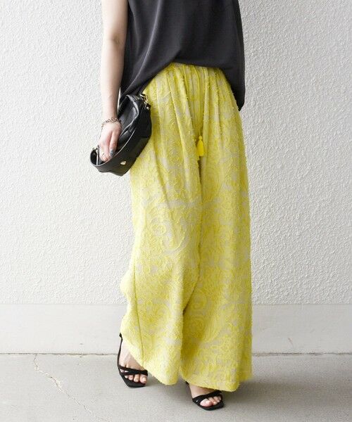 SHIPS / シップス その他パンツ | 《予約》SHIPS any:〈手洗い可能〉メッシュ ジャカード イージー ワイド パンツ | 詳細13