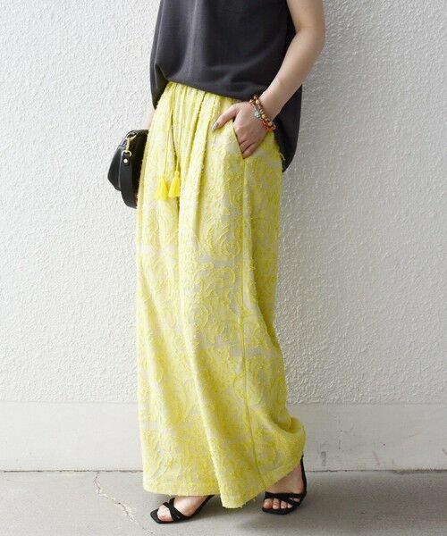 SHIPS / シップス その他パンツ | 《予約》SHIPS any:〈手洗い可能〉メッシュ ジャカード イージー ワイド パンツ | 詳細15