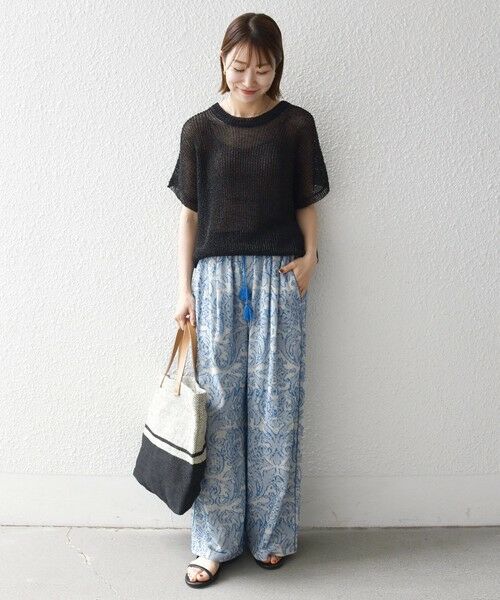 SHIPS / シップス その他パンツ | 《予約》SHIPS any:〈手洗い可能〉メッシュ ジャカード イージー ワイド パンツ | 詳細18