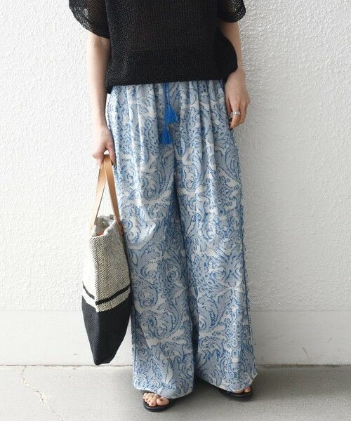 SHIPS / シップス その他パンツ | 《予約》SHIPS any:〈手洗い可能〉メッシュ ジャカード イージー ワイド パンツ | 詳細20