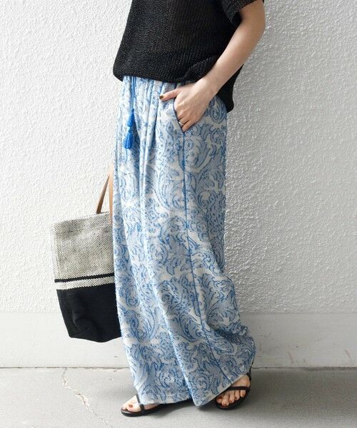 SHIPS / シップス その他パンツ | 《予約》SHIPS any:〈手洗い可能〉メッシュ ジャカード イージー ワイド パンツ | 詳細23