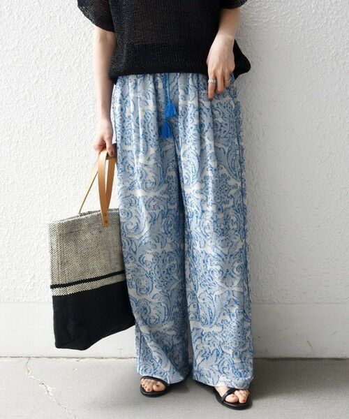 SHIPS / シップス その他パンツ | 《予約》SHIPS any:〈手洗い可能〉メッシュ ジャカード イージー ワイド パンツ | 詳細24