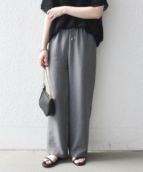 SHIPS / シップス その他パンツ | 《予約》SHIPS any:〈手洗い可能〉カルゼ セミワイド イージー パンツ（チャコールグレー）
