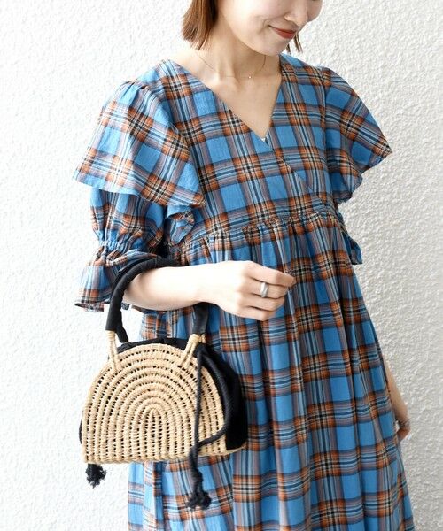 SHIPS / シップス ロング・マキシ丈ワンピース | SHIPS any:〈洗濯機可能〉コットン チェック ウエスト ギャザー ワンピース | 詳細6