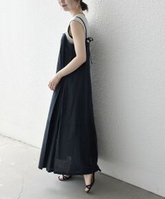 SHIPS / シップス ロング・マキシ丈ワンピース | 《予約》SHIPS any:〈洗濯機可能〉コットン リネン テントライン キャミ ワンピース