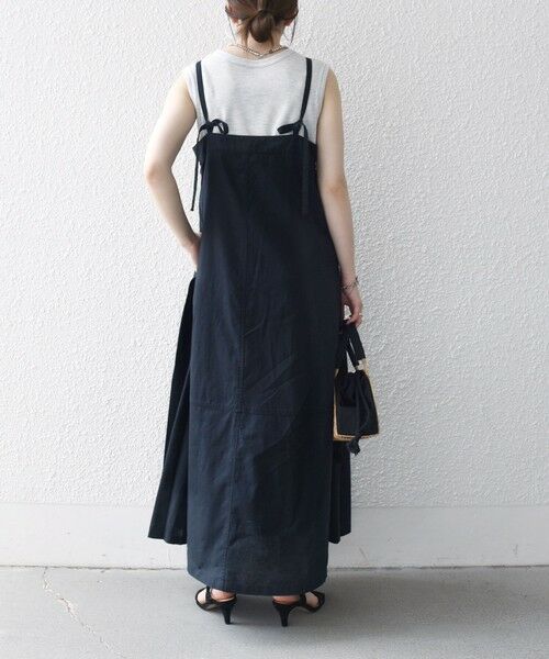 SHIPS / シップス ロング・マキシ丈ワンピース | 《予約》SHIPS any:〈洗濯機可能〉コットン リネン テントライン キャミ ワンピース | 詳細3