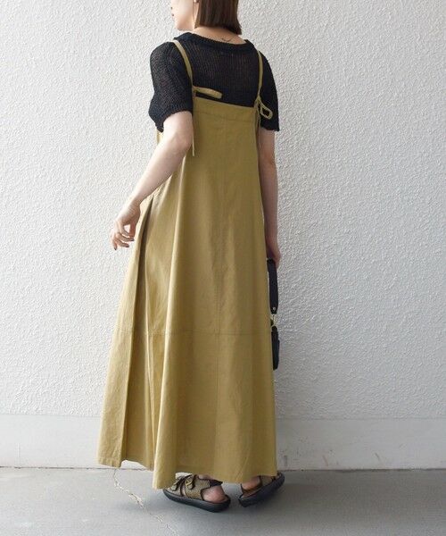 SHIPS / シップス ロング・マキシ丈ワンピース | 《予約》SHIPS any:〈洗濯機可能〉コットン リネン テントライン キャミ ワンピース | 詳細12