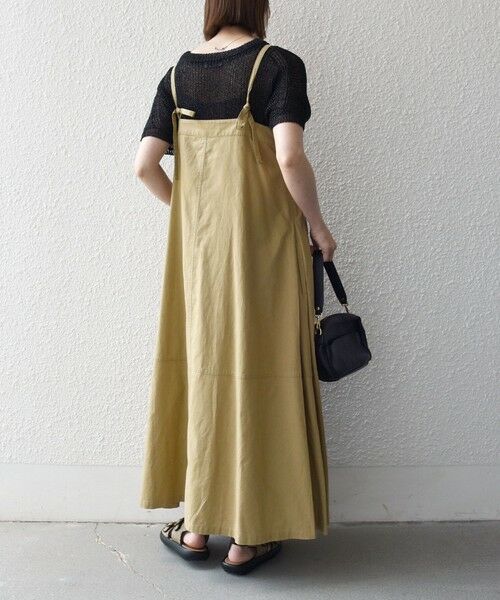 SHIPS / シップス ロング・マキシ丈ワンピース | 《予約》SHIPS any:〈洗濯機可能〉コットン リネン テントライン キャミ ワンピース | 詳細13