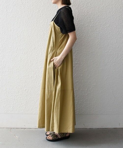SHIPS / シップス ロング・マキシ丈ワンピース | 《予約》SHIPS any:〈洗濯機可能〉コットン リネン テントライン キャミ ワンピース | 詳細26