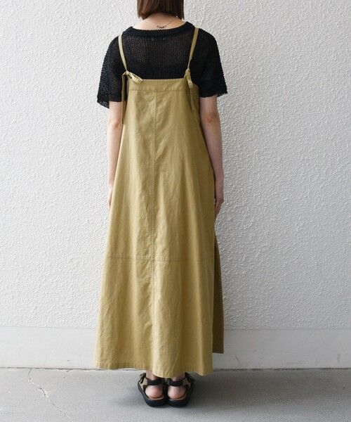 SHIPS / シップス ロング・マキシ丈ワンピース | 《予約》SHIPS any:〈洗濯機可能〉コットン リネン テントライン キャミ ワンピース | 詳細27