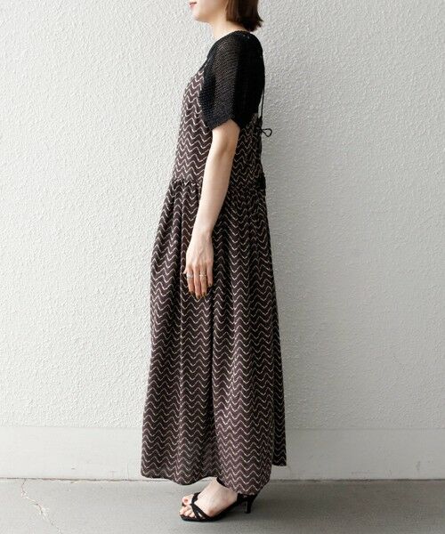 SHIPS / シップス ロング・マキシ丈ワンピース | 《予約》SHIPS any:〈洗濯機可能〉ラメ ジャカード タッセル キャミ ワンピース | 詳細12