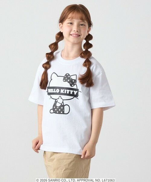 SHIPS / シップス Tシャツ | Hello Kitty × SHIPS any: ハローキティ プリント TEE <KIDS>（ホワイト系3）