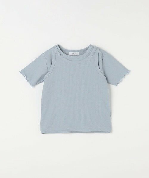 SHIPS / シップス Tシャツ | SHIPS any: リブTシャツ&タンクトップ レイヤードセット<KIDS>(ライトブルー)