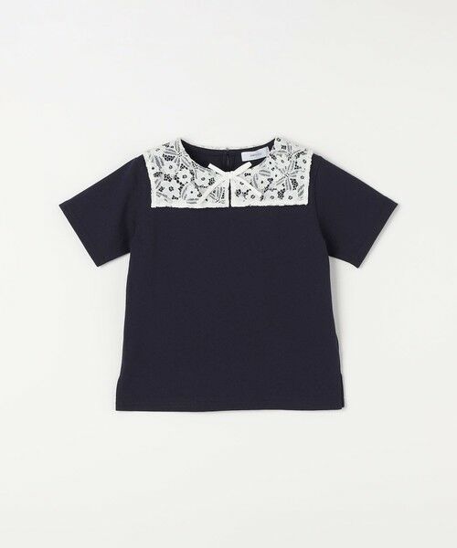 SHIPS / シップス Tシャツ | SHIPS any: レース カラー リボン 半袖 Tシャツ<KIDS> | 詳細13