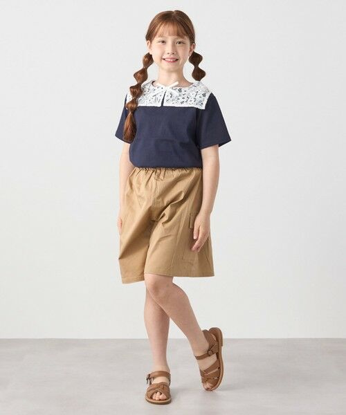 SHIPS / シップス Tシャツ | SHIPS any: レース カラー リボン 半袖 Tシャツ<KIDS> | 詳細8