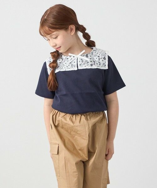 SHIPS / シップス Tシャツ | SHIPS any: レース カラー リボン 半袖 Tシャツ<KIDS> | 詳細11