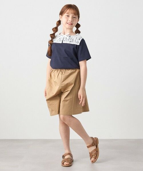 SHIPS / シップス ショート・ハーフ・半端丈パンツ | SHIPS any: カーゴ キュロット パンツ<KIDS> | 詳細1
