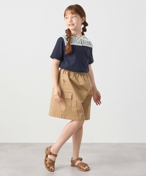 SHIPS / シップス ショート・ハーフ・半端丈パンツ | SHIPS any: カーゴ キュロット パンツ<KIDS> | 詳細2