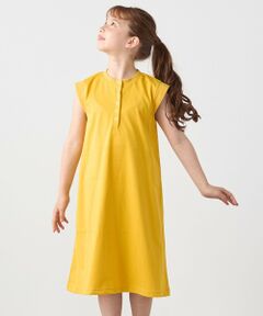 SHIPS / シップス ロング・マキシ丈ワンピース | SHIPS any: ヘンリーネック ノースリーブ Tシャツ ワンピース<KIDS>