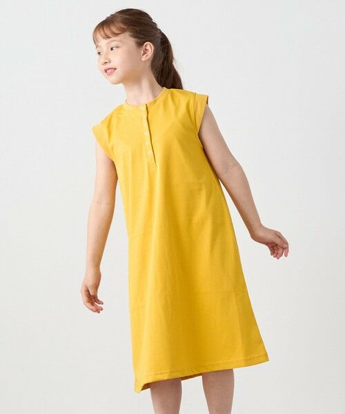 SHIPS / シップス ロング・マキシ丈ワンピース | SHIPS any: ヘンリーネック ノースリーブ Tシャツ ワンピース<KIDS> | 詳細13