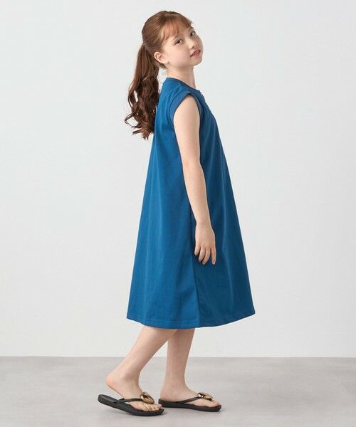 SHIPS / シップス ロング・マキシ丈ワンピース | SHIPS any: ヘンリーネック ノースリーブ Tシャツ ワンピース<KIDS> | 詳細26