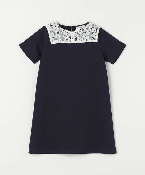 SHIPS / シップス ミニ丈・ひざ丈ワンピース | SHIPS any: レース カラー リボン 半袖 Tシャツ ワンピース <KIDS> | 詳細23