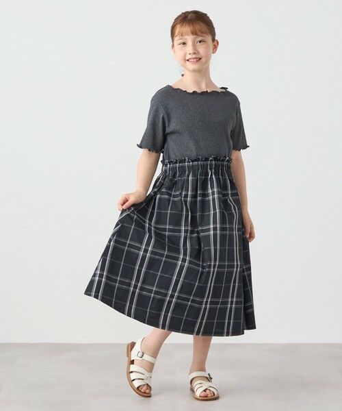 SHIPS / シップス ロング・マキシ丈ワンピース | SHIPS any: チェック柄 ドッキング ワンピース<KIDS> | 詳細1
