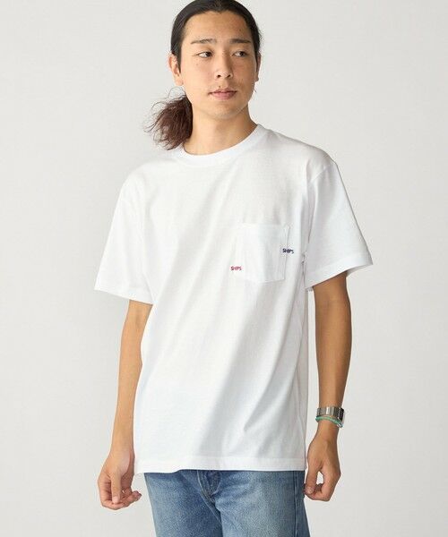 SHIPS / シップス Tシャツ | 【WEB限定】SHIPS: WマイクロSHIPSロゴ ポケット Tシャツ | 詳細9