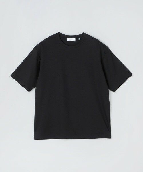 SHIPS / シップス Tシャツ | SHIPS: I Cottoni di Albini クルーネック スムース ショートスリーブ Tシャツ（ブラック）