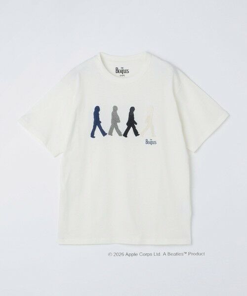 SHIPS / シップス Tシャツ | SHIPS: THE BEATLES ショートスリーブ ロゴ Tシャツ(アイボリー)