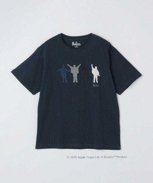 SHIPS / シップス Tシャツ | SHIPS: THE BEATLES ショートスリーブ ロゴ Tシャツ(ネイビー)