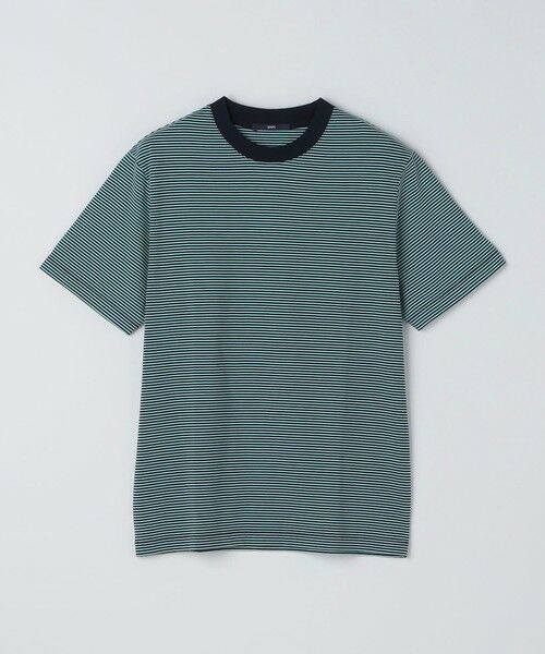 SHIPS / シップス Tシャツ | SHIPS:〈消臭〉Deo-Papi(R) ボーダー ショートスリーブ Tシャツ（ライトグリーン）