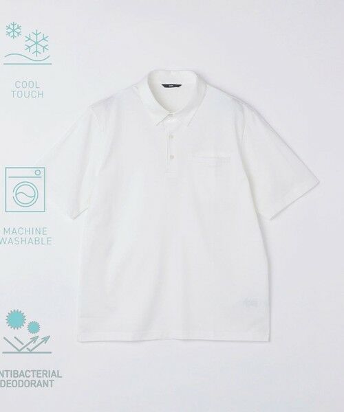 SHIPS / シップス ポロシャツ | SHIPS:〈接触冷感/洗濯機可能/抗菌防臭〉COOL TOUCH サマー ポロシャツ（ホワイト）