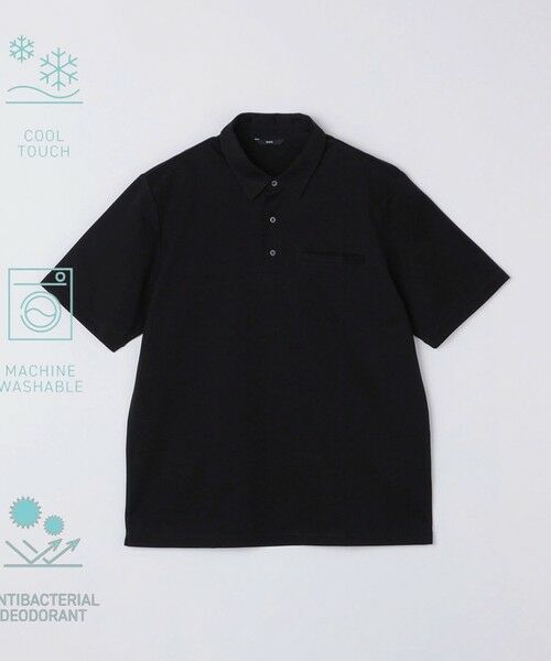 SHIPS / シップス ポロシャツ | SHIPS:〈接触冷感/洗濯機可能/抗菌防臭〉COOL TOUCH サマー ポロシャツ（ブラック）
