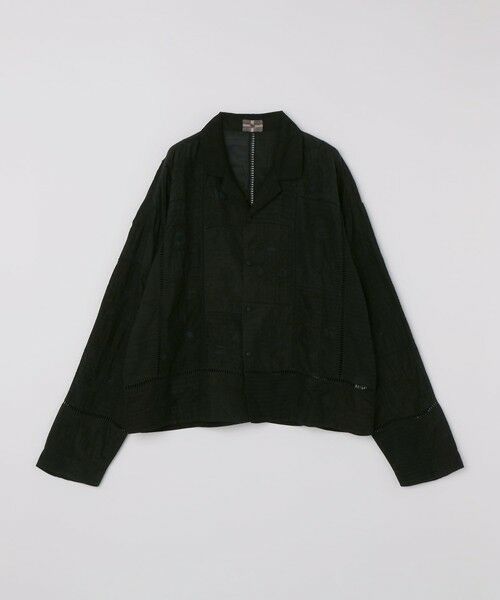 SHIPS / シップス ブルゾン | AO DRESS: LACE PATCHWORK JKT（ブラック）