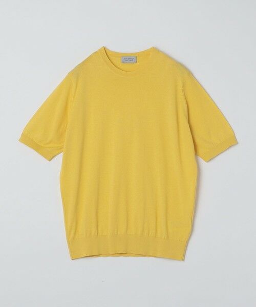 SHIPS / シップス Tシャツ | JOHN SMEDLEY: KEMPTON シーアイランド コットン ニット Tシャツ（イエロー）