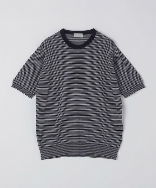 SHIPS / シップス Tシャツ | JOHN SMEDLEY: HOWICK マイクロボーダー ニット Tシャツ | 詳細11