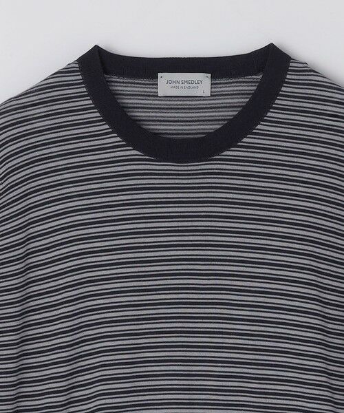 SHIPS / シップス Tシャツ | JOHN SMEDLEY: HOWICK マイクロボーダー ニット Tシャツ | 詳細13