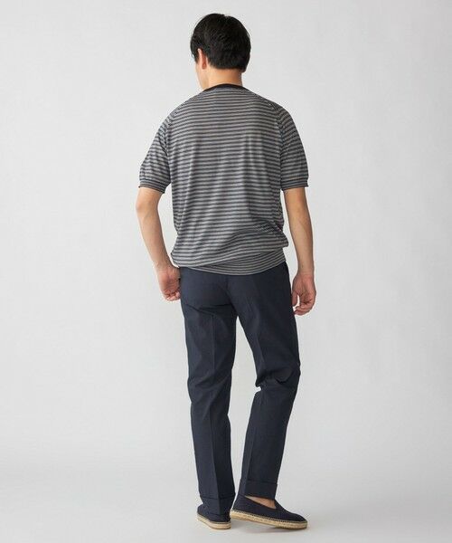 SHIPS / シップス Tシャツ | JOHN SMEDLEY: HOWICK マイクロボーダー ニット Tシャツ | 詳細7
