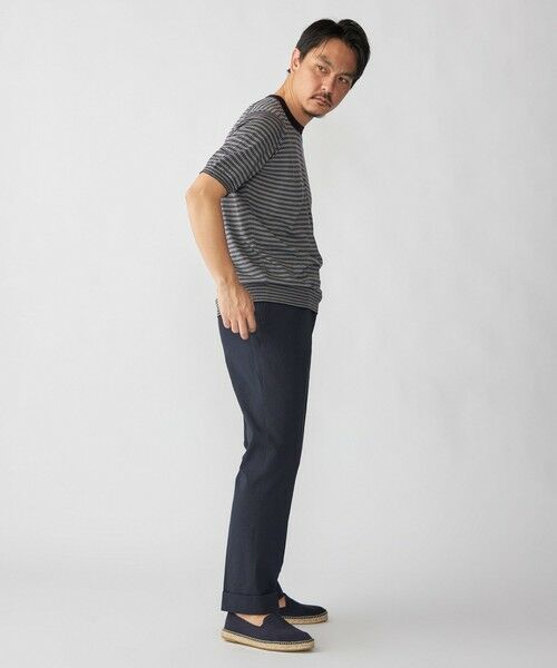 SHIPS / シップス Tシャツ | JOHN SMEDLEY: HOWICK マイクロボーダー ニット Tシャツ | 詳細8