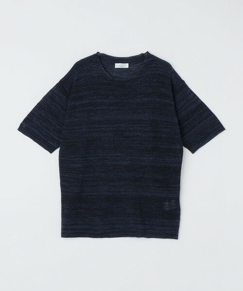 SHIPS / シップス ニット・セーター | roberto collina: MELANGE KNIT TEE（ネイビー）