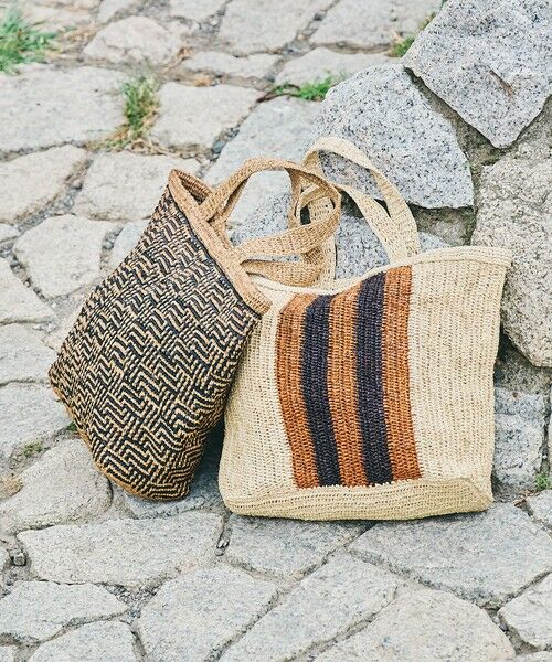 SHIPS / シップス トートバッグ | SHIPS: ラフィア マダガスカル トート（ベージュ）