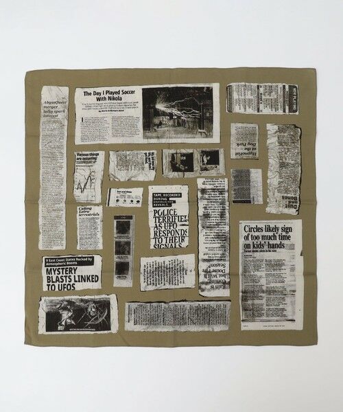 SHIPS / シップス バンダナ・スカーフ | SABLE NY: NEWSPAPER PRINT | 詳細1