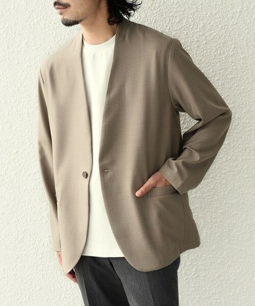 SHIPS / シップス ノーカラージャケット | SHIPS Colors:〈吸水速乾・洗濯機可能〉2WAY ストレッチ ノーカラー ジャケット◇ | 詳細9