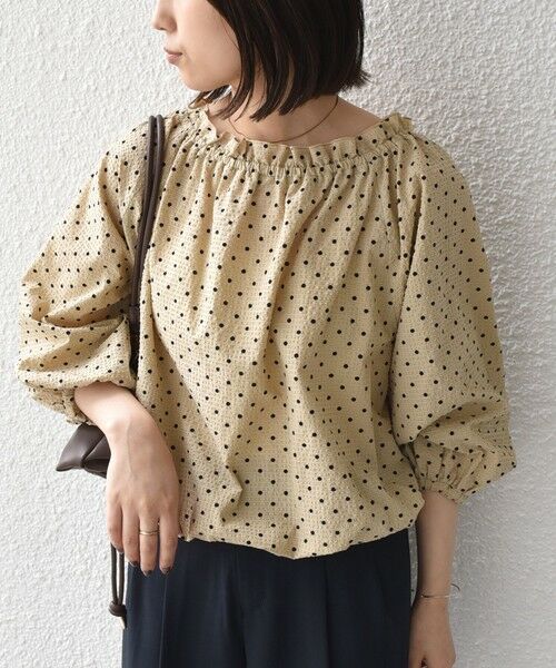 SHIPS / シップス シャツ・ブラウス | 《予約》SHIPS Colors:〈洗濯機可能〉サッカー ドット 2WAY ブラウス◆ | 詳細20