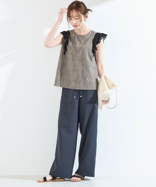 SHIPS / シップス シャツ・ブラウス | 《予約》SHIPS Colors:〈手洗い可能〉バンピースラブ チェック レーススリーブ ブラウス◆ | 詳細15