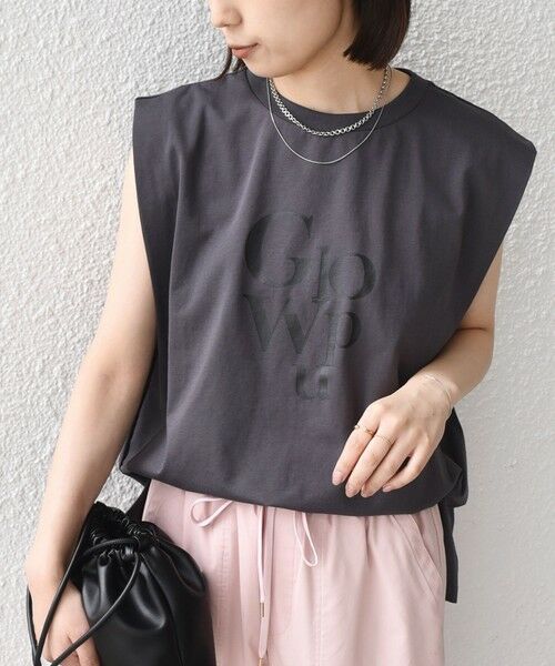 SHIPS / シップス Tシャツ | 《予約》SHIPS Colors:〈接触冷感〉ショルダータック プリント トップス◆ | 詳細15