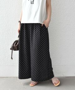 SHIPS / シップス その他パンツ | 《予約》SHIPS Colors:〈洗濯機可能〉サッカー ドット ギャザー ワイドパンツ◆